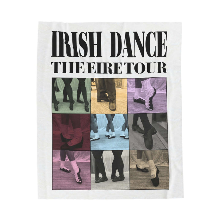 The Irish Dance Eire Tour Velveteen Plush Blanket 50" x 60"All Over PrintsAll Over Print,AOP,Bed,Bedding,Blankets,Custom Throw Blanket,Eire,Eire Tour,Feis Blanket,Gift for Irish Dancer,Home & Living,Ireland Dance Throw Blanket,irish Dance Birthday,Irish D