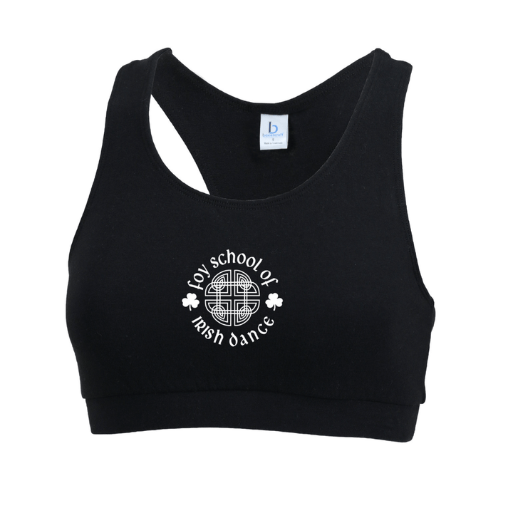 FOY Sports Bra (Women & Girls)Sports BraFoy School,Sports BraThis FOY Sports Bra is made of 6.5 oz., 90/10 cotton/spandex, making it durable and comfortable for Irish Dance. Available in Youth and Women's sizes, this sports bra is perfect for dance practi