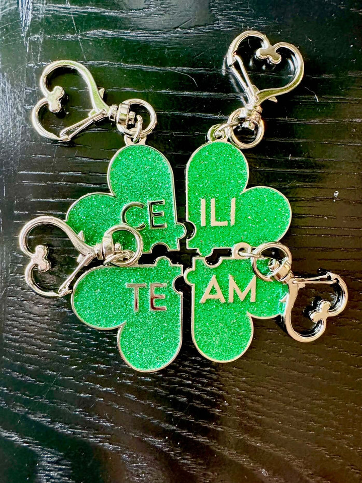 Ceili Lucky Clover Keychain Set