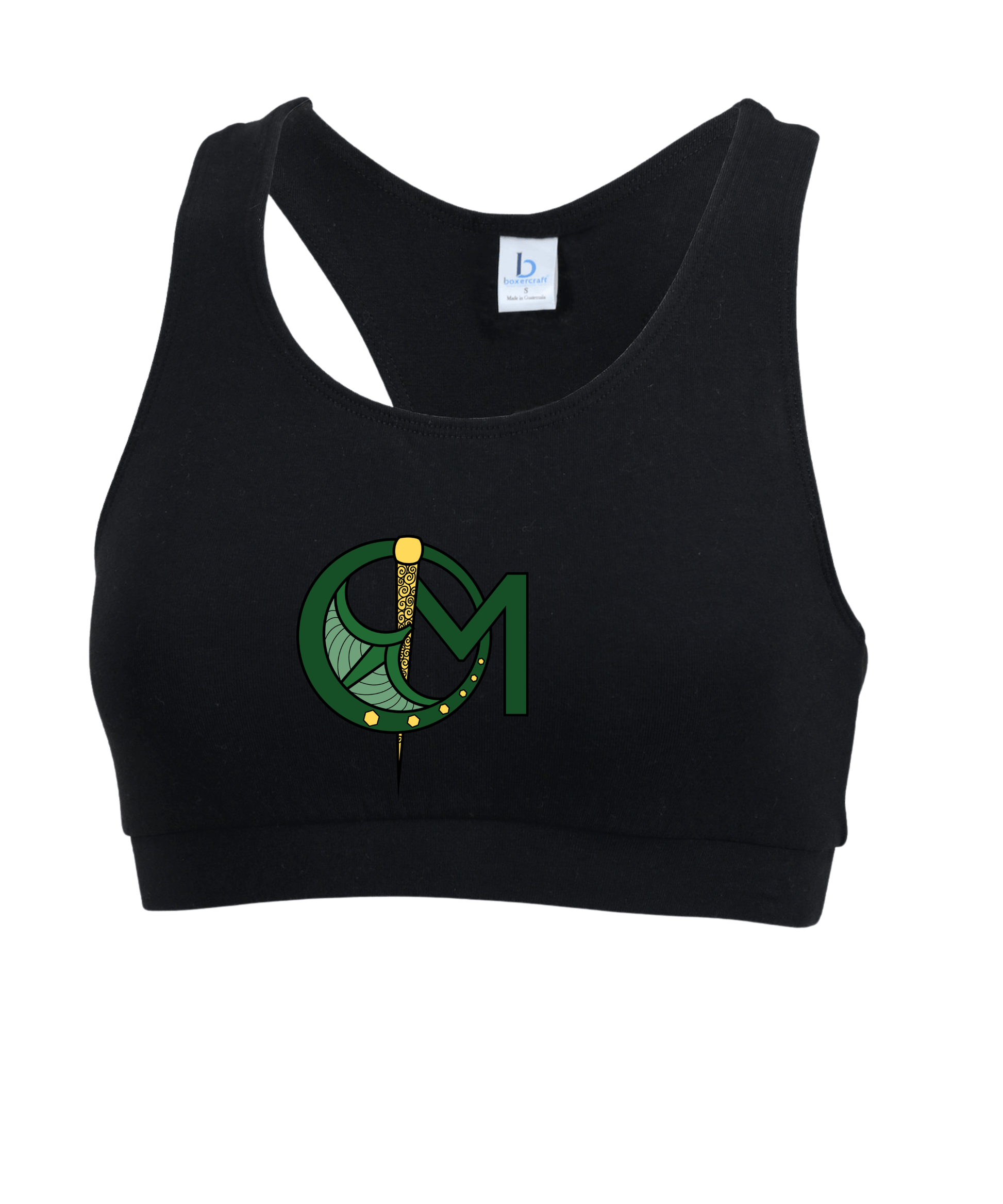 O'Malley Sports Bra (Women & Girls)Sports BraIrish Dance Bra Top,Irish Dance School,Irish Dance School Gear,OMalley,School collection,School Gear,Sports BraThis O'Malley Sports Bra is made of 6.5 oz., 90/10 cotton/spandex, making it durable and comfortabl